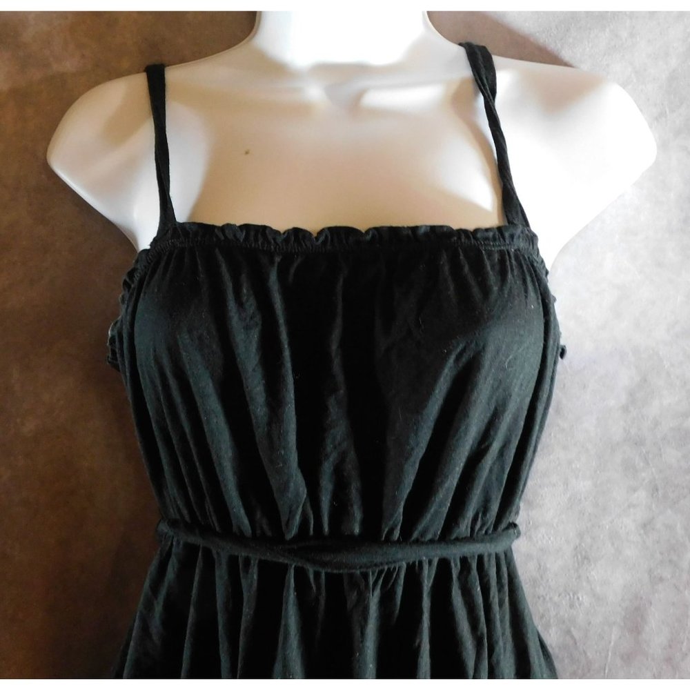 Black Faded Glory Spaghetti Strap Peasant Dress - Picture 2 of 10